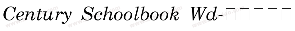 Century Schoolbook Wd字体转换